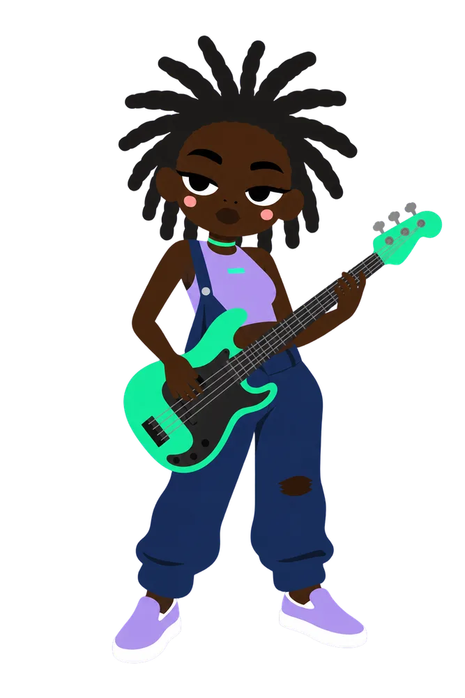 A musician on bass