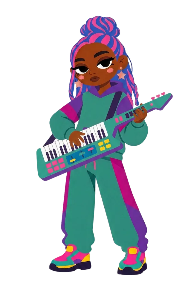 Supernova with her keytar